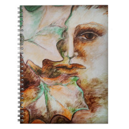 Original art hojas de otoño Herbstblätter Notizblock