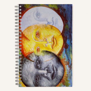 Original Art Sonnenmond Elipbook Notizbuch