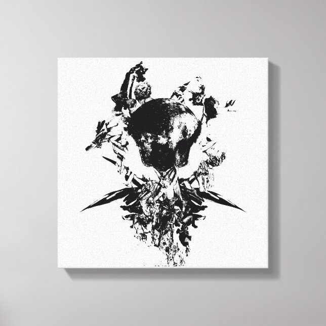 Original Art Work #3 Schwarzweiß Leinwanddruck (Vorderseite)