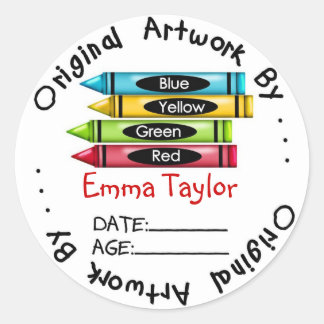 Original Artwork Stickers - Crayons