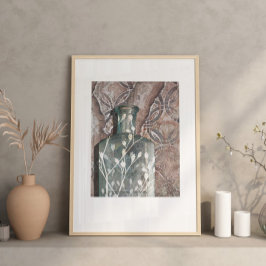 Original Artwork Vintag Flasche & Foliage Poster