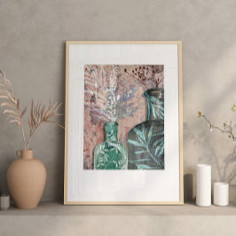Original Artwork Vintag Flasche & Foliage Poster