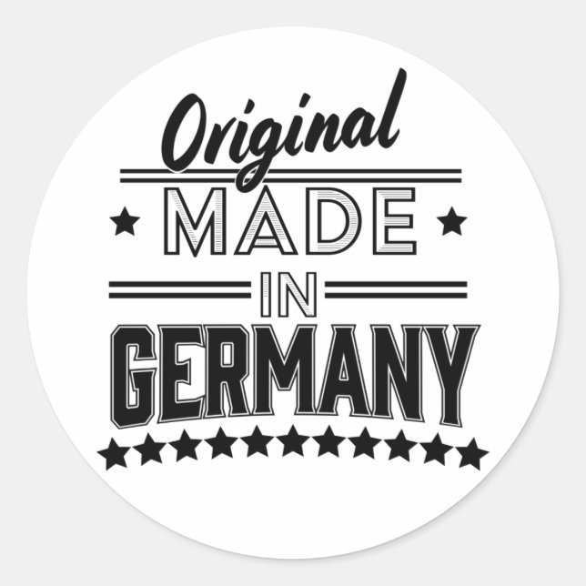 Original aus Deutschland Runder Aufkleber (Vorderseite)