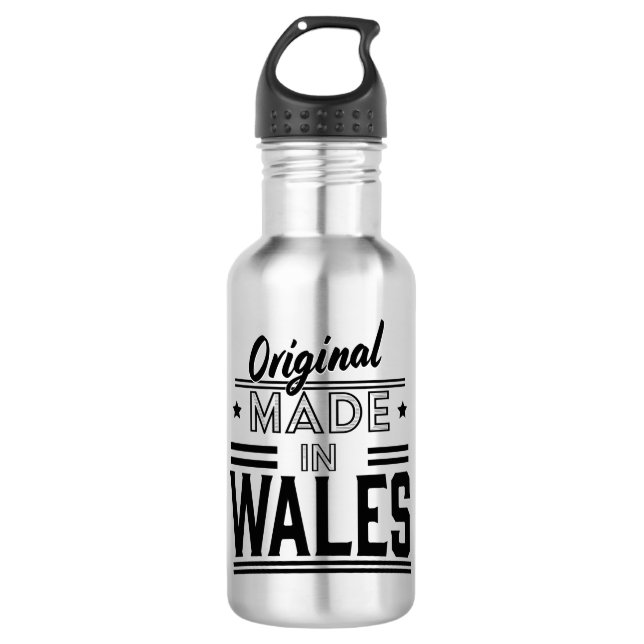 Original aus Wales Edelstahlflasche (Vorderseite)