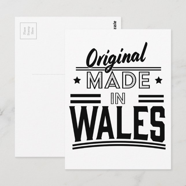 Original aus Wales Postkarte (Vorne/Hinten)