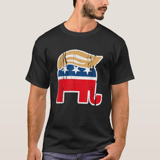 ORIGINAL AUTHENTIC Donald Trump Elephant T Shirt S (Vorderseite)