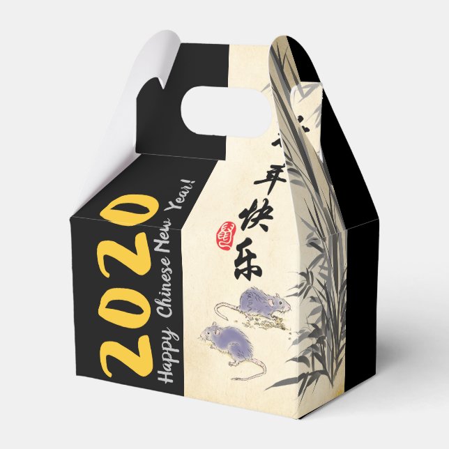 Original Bamboo Rats bemalt chinesische Wünsche GF Geschenkschachtel (Vorderseite)