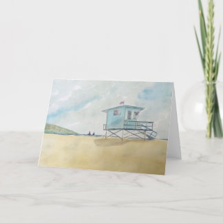 Original Beach Art auf Blank Card Dankeskarte