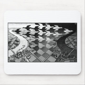 Original berühmter zeichn "Tag und Nacht" Mousepad