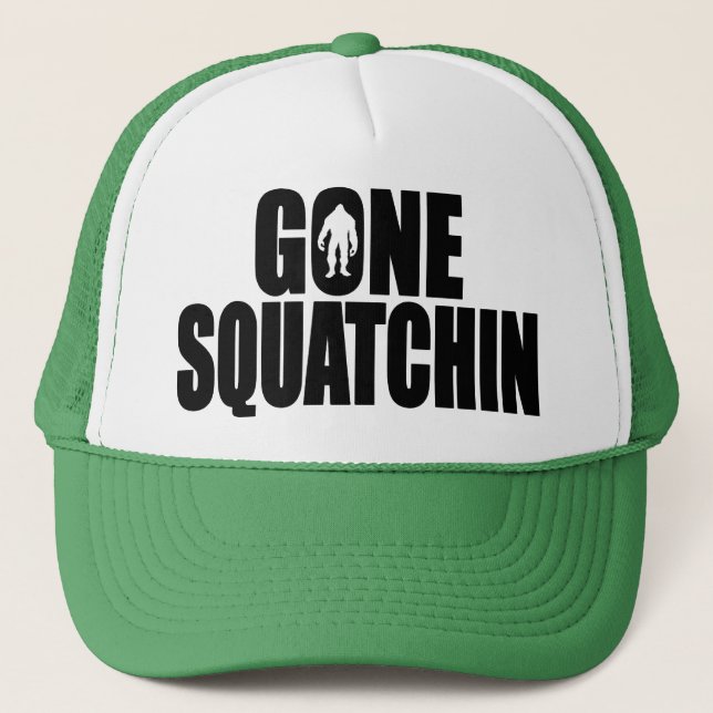Original & Best-Selling Bobo's GONE SQUATCHIN Hat Truckerkappe (Vorderseite)