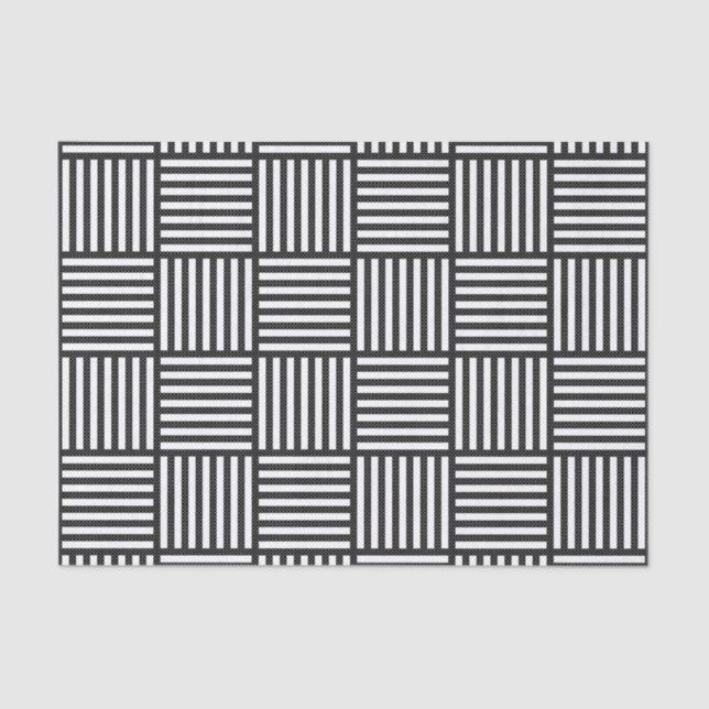 Original BLACK AND WHITE DOUBLE DIAMOND PATTER Seidenpapier (Vorderseite)