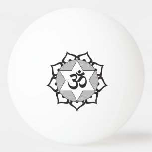 Original Black Yoga OM Symbol Tischtennisball