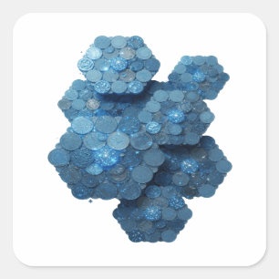 Original Blau BLUE COINS Aufkleber Grafik