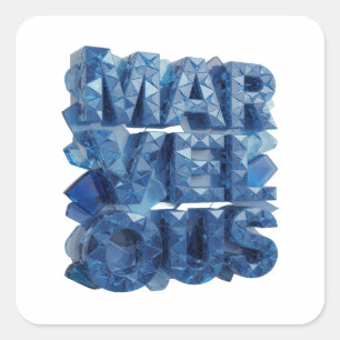 Original Blau MARVELOUS Quadratischer Aufkleber