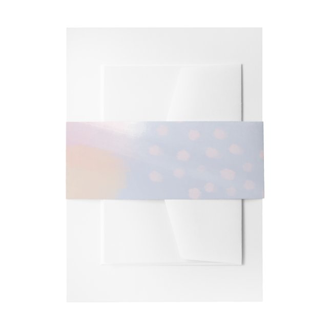 Original Blue Abstrakt Art Wedding Einladungsbanderole (Vorderseite Beispiel)