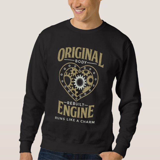 Original Body Rebuilt Motor Offenes Herz Operation Sweatshirt (Vorderseite)