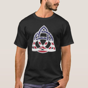 Original Celtic Triquetra Knot American USA Flagge T-Shirt