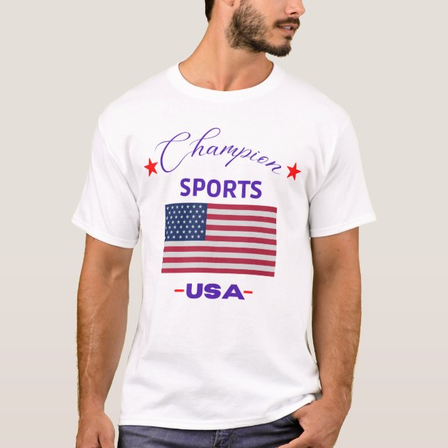 Original Champion USA Flag Classic Club Collection T-Shirt (Vorderseite)