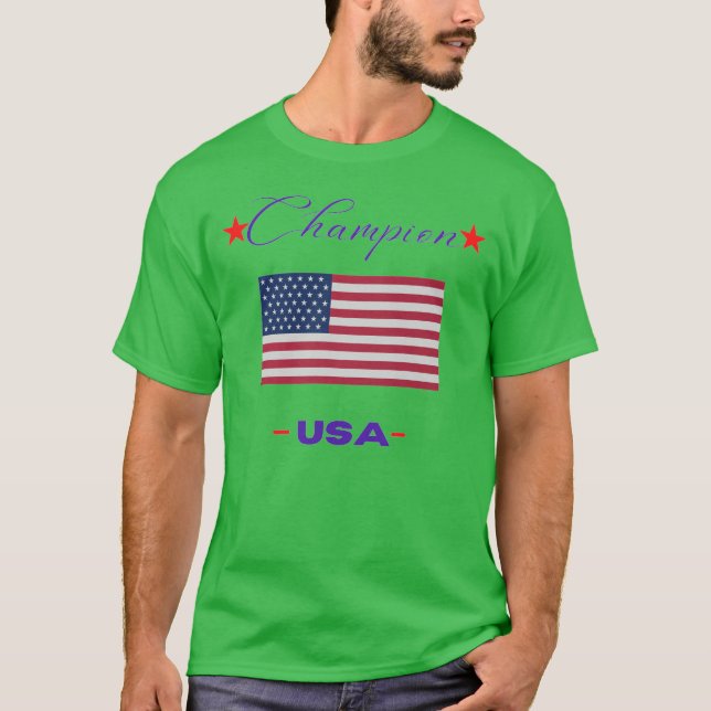 Original Champion USA Flag Classic Club Collection T-Shirt (Vorderseite)