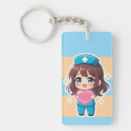 Original Chibi Krankenschwester 2.0 - Herzliche Fü Schlüsselanhänger