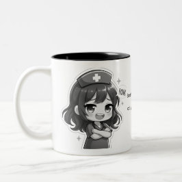 Original Chibi Krankenschwester - Sassiges Pflegel Zweifarbige Tasse