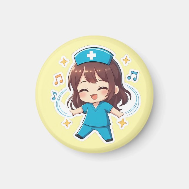 Original Chibi Nurse 2.0 - Puls der Freude Magnet (Vorne)