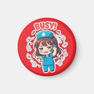 Original Chibi Nurse 3.0 - Beschäftigt Magnet