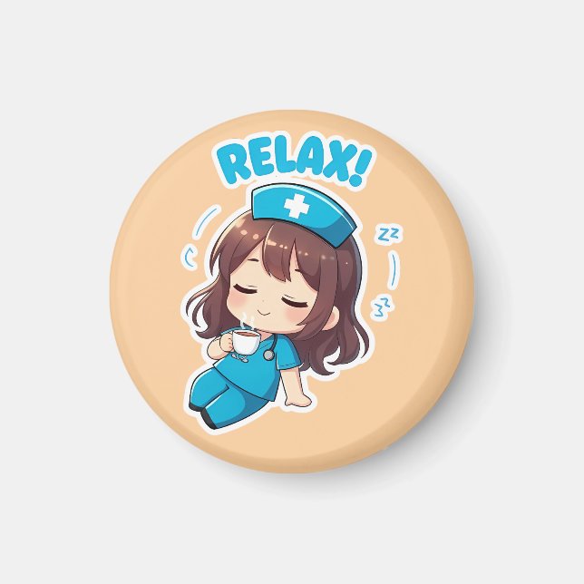 Original Chibi Nurse 3.0 - Entspannen Magnet (Vorne)