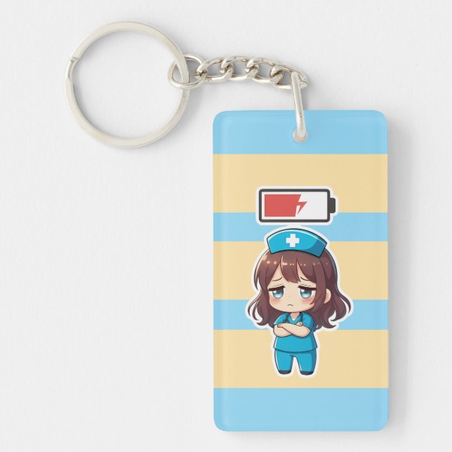 Original Chibi Nurse 3.0 - Machtlos Schlüsselanhänger (Vorderseite)