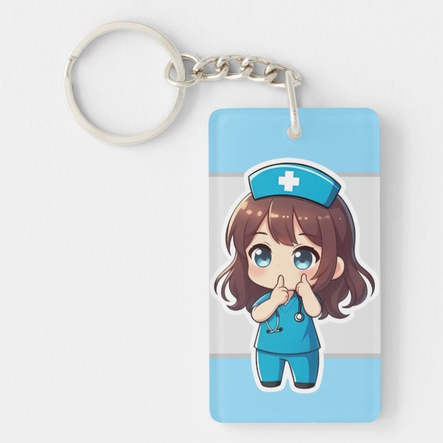 Original Chibi Nurse - Das Mitternachtsleise Schlüsselanhänger (Vorderseite)