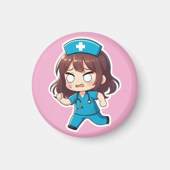 Original Chibi Nurse - Die hektische Schicht Magnet (Vorne)