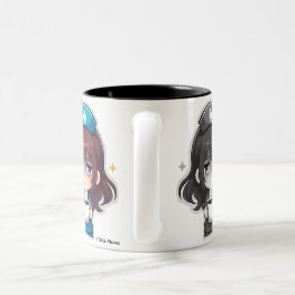Original Chibi Nurse - Kaffee mit Müdigkeit Zweifarbige Tasse