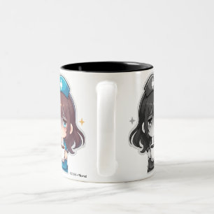 Original Chibi Nurse - Kaffee mit Müdigkeit Zweifarbige Tasse