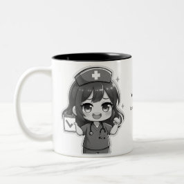 Original Chibi Nurse - Pflegerisches Leben Zweifarbige Tasse