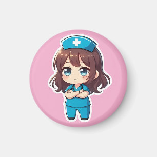 Original Chibi Nurse - Professionelle Ruhe Magnet