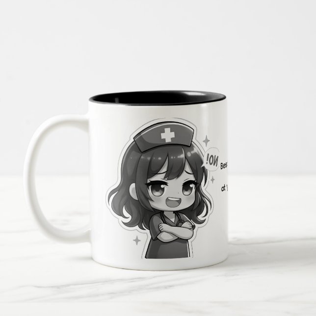 Original Chibi Nurse - Sassy Nursing Life Zweifarbige Tasse (Links)