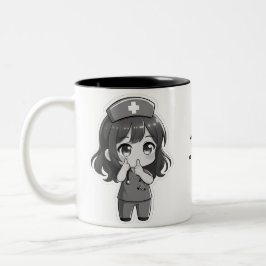 Original Chibi Nurse - The Midnight Hush Zweifarbige Tasse