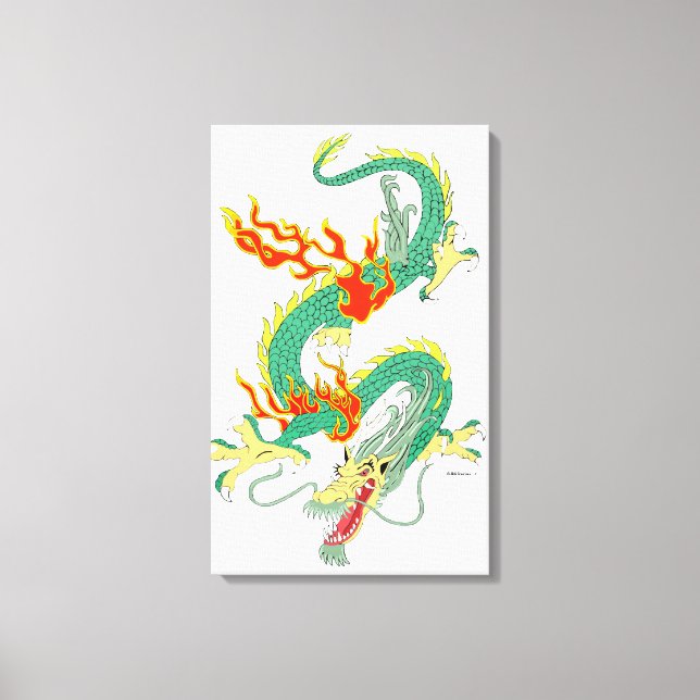 Original Chinesische Dragon-Leinwand Leinwanddruck (Vorderseite)