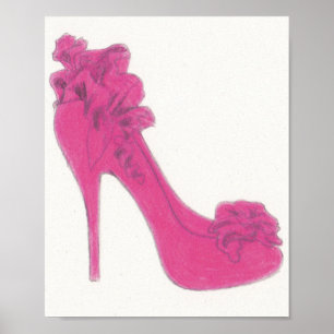 Original Christliche Louboutin Shoe Illustration Poster