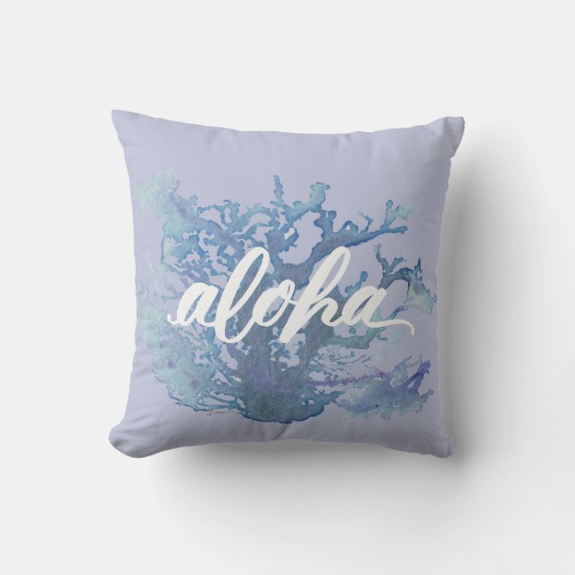 Original Coral Art Peri Kissen 16 Zoll x 16 Zoll (Vorderseite)