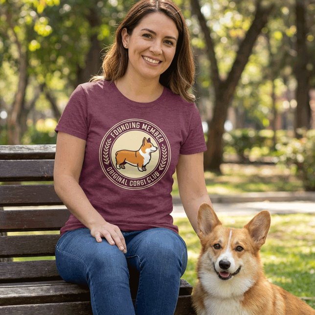 Original Corgi Club Founding Member Funny Tri-Blend Shirt (Von Creator hochgeladen)