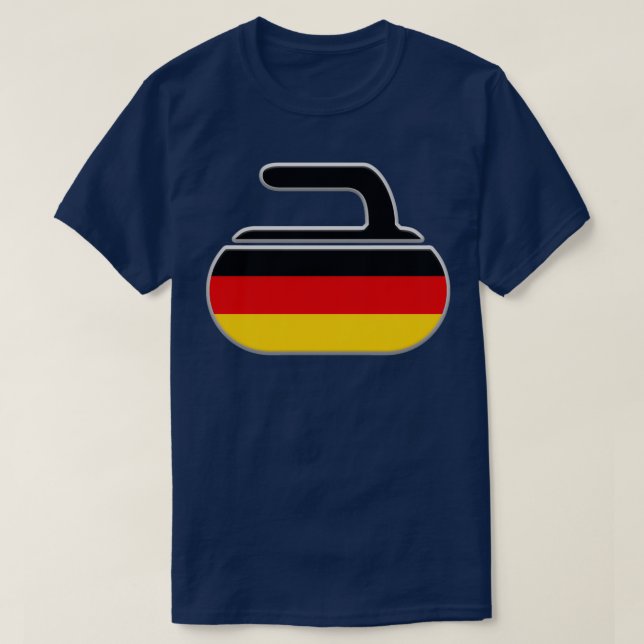 Original der deutschen Flagge Curling Deutschland T-Shirt (Design vorne)