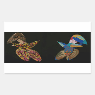 "Original Design"-Aufkleber "Teenie Brushes" Rechteckiger Aufkleber