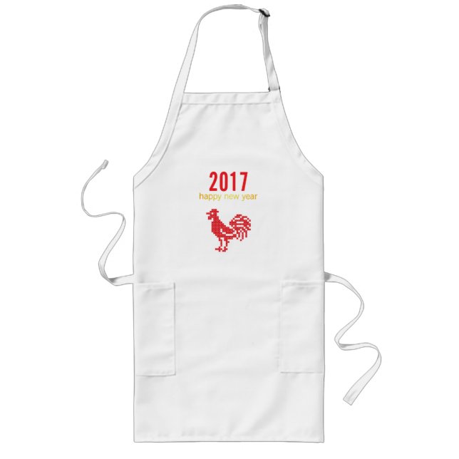 Original-Design Chinesisch 2017 Jahr des Roosters Lange Schürze (Vorne)