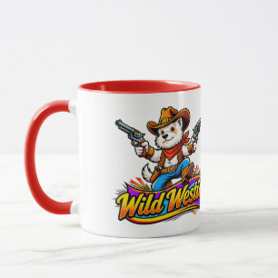 Original Design Westie Hund Cowboy Tasse