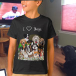 Original Dogbatterie Cute Pets, Personalize Text T-Shirt<br><div class="desc">Gruppe von glücklichen,  lächelnden Hunden mit maßgeschneidertem Text,  Für Hundefreunde,  Hundeklubs,  Trainer,  Hundeschwanderer. Benutzen Sie Ihr eigenes Foto oder nutzen Sie unser Kunstwerk. Viel Spaß! Mach es so,  wie du es magst!</div>