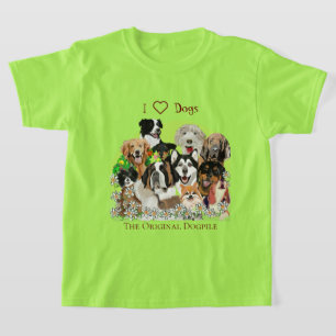Original Dogpix Niedliche Haustiere, Text T-Shi pe T-Shirt