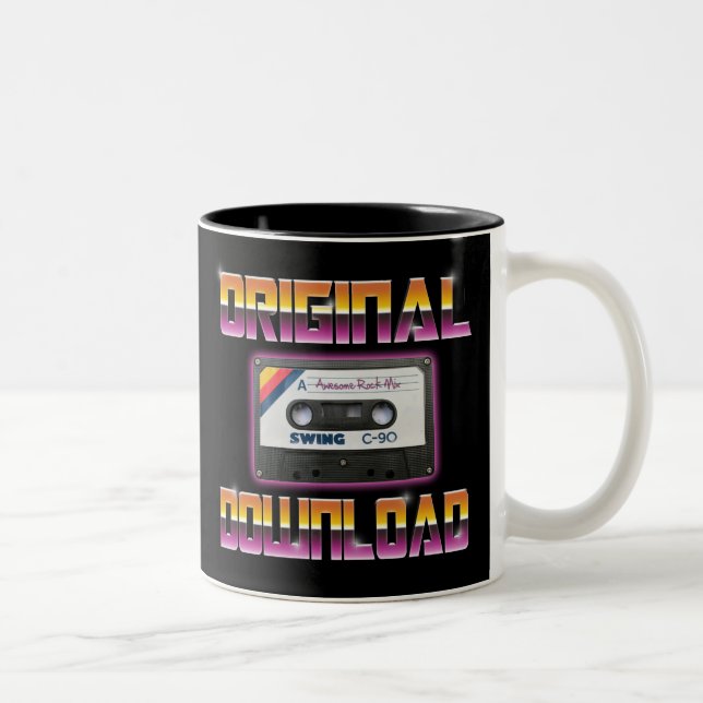 Original-Download-Kassette Zweifarbige Tasse (Rechts)