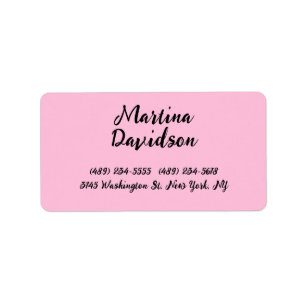 Original Einzigartig rosa Kreativkalligrafie Adressaufkleber