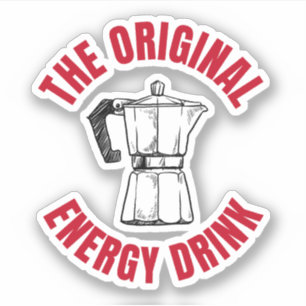 Original Energy Drink - Vintager Kaffee Aufkleber